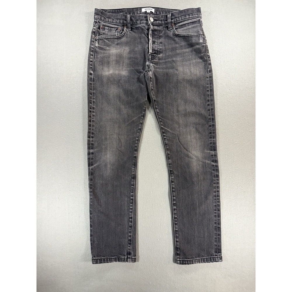 Buck Mason Black Selvedge Denim Slim Jeans Size 32x29 Made In USA